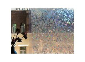 7317829367676 - Shining House - Anti-UV-Fensterfolie 3D-Regenbogeneffekt Fensterfolie nicht klebend Fensterfolie Aufkleber dekorative Fensterfolie für Zuhause