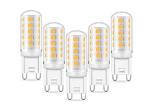 7317829407969 - Ttio G9 LED-Glühbirne 5 w entspricht 33 w 40 w G9-Halogen 420 lm Mini-Lampe warmweiß 3000 k flimmerfrei AC220–240 v nicht dimmbar 5er-Pack