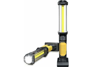 7317829443615 - Wiederaufladbare LED-Arbeitsleuchte COB-Inspektionslampe Taschenlampe mit extrem leistungsstarkem Magnet für Auto Garage Werkstatt Heimwerker 1