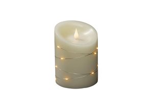 7318301844180 - Konstsmide Christmas LED-Wachskerze creme Lichtfarbe Bernstein Höhe14cm