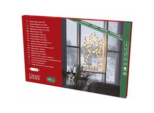 7318302173012 - KONSTSMIDE LED Dekolicht Weihnachtsdeko LED fest integriert Warmweiß LED Fenstersilhouette Engel 50 warmweiße Dioden weißes Kabel weiß