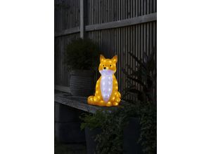 7318302352035 - Weihnachtsfigur KONSTSMIDE Weihnachtsdeko aussen Dekofiguren Gr B H T 255 cm x 40 cm x 24 cm orange Weihnachtsengel Weihnachtsfiguren LED Acryl Fuchs sitzend 64 kalt weiße Dioden