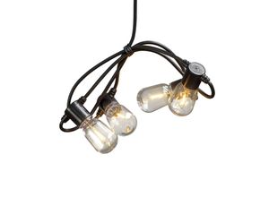 7318302386801 - LED-Lichterkette KONSTSMIDE Lichterketten Gr Dioden 20 St Flammen 20 St Kabellänge 10 m x Gesamtlänge 1475 m schwarz Lichterketten und Lichtschlauch LED Biergartenkette klar 20 klare Birnen 40 bernsteinfb Dioden