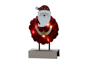 7318303267550 - 3267-550 led Holzsilhouette Santa mit Baumwolle - Konstsmide