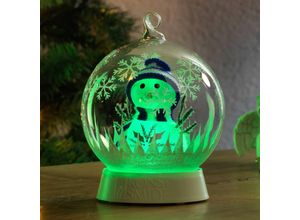 7318303408007 - Konstsmide Christmas LED-Dekoleuchte Glaskugel Schneemann