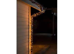 7318303615801 - LED-Lichterkette KONSTSMIDE Weihnachtsdeko aussen Lichterketten Gr Dioden 120 St Flammen 120 St Kabellänge 10 m x Gesamtlänge 2904 m schwarz Lichterketten und Lichtschlauch Micro LED Lichterkette mit Multifunktion 120 bernsteinfarbene Dioden