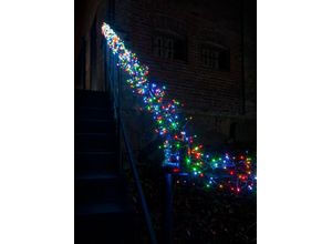 7318303863509 - LED-Lichterkette KONSTSMIDE Weihnachtsdeko aussen Lichterketten Gr Dioden 960 St Flammen 960 St Kabellänge 5 m x Gesamtlänge 122 m schwarz Lichterketten und Lichtschlauch Micro LED Büschellichterkette Cluster mit 8 Funktionen 960 Dioden