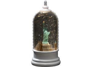 7318304295200 - LED Laterne KONSTSMIDE LED Wasserlaterne Freiheitsstatue weiß 1 warm weiße Diode Lampen Gr 1 flammig Ø 125 cm Höhe 278 cm 1 St weiß wählbare Energieversorgung zwischen USB oder Batteriebetrieb 5h Timer