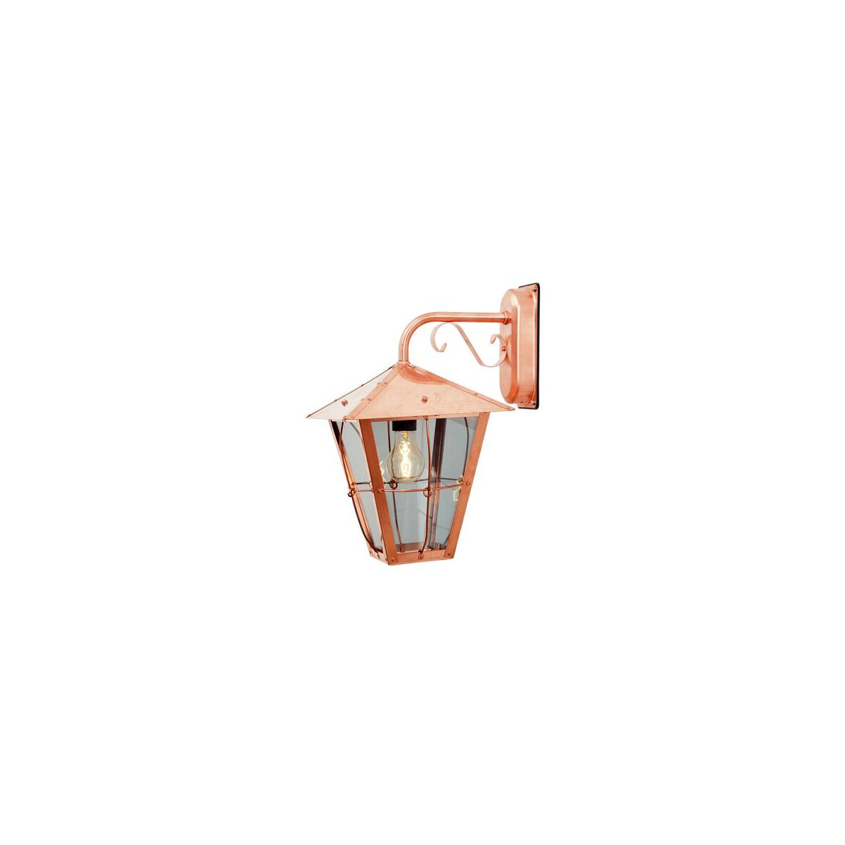 7318304329004 - Konstsmide Lighting - Konstsmide Fenix Outdoor Classic Lantern Down Wandleuchte Kupfer IP23