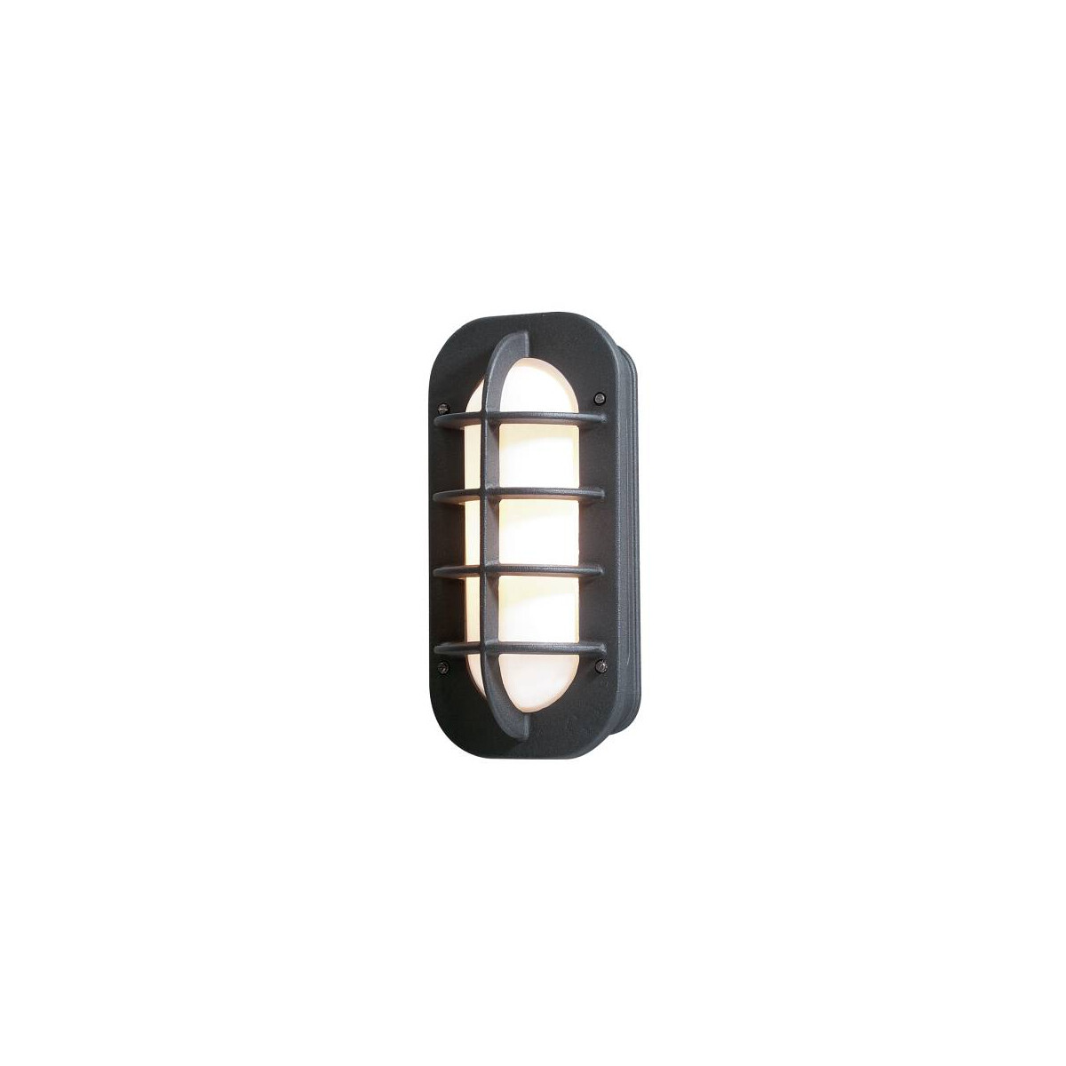 7318305137523 - Konstsmide Lighting - Konstsmide Loke Outdoor Classic Bulkhead Mattschwarze Wandleuchte IP23