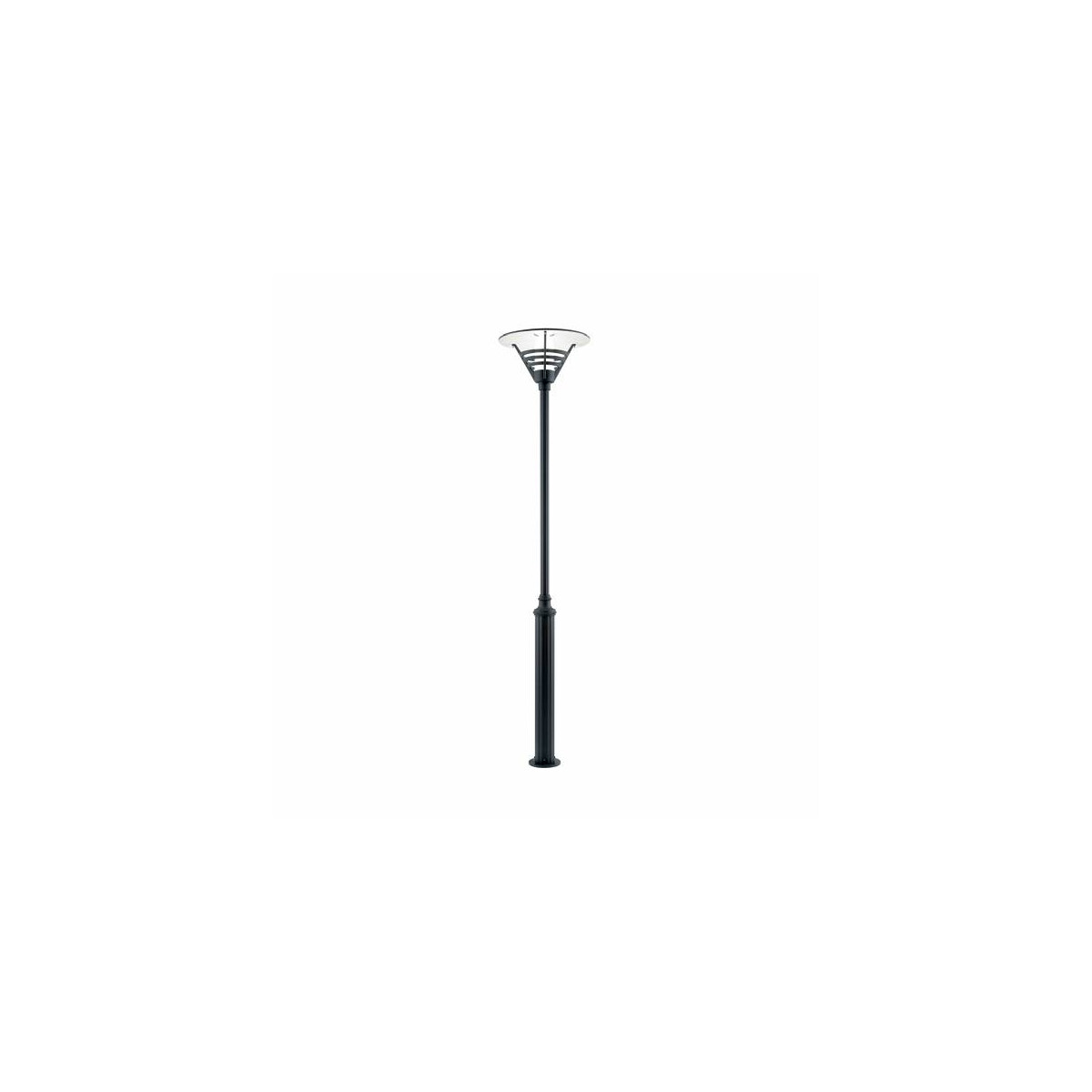 7318305177505 - Konstsmide Lighting - Konstsmide Gemini Outdoor Classic Head and Lamp Post Mattschwarz Max Watt 1x 60 E27 IP44