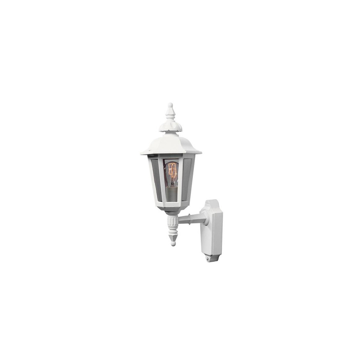 7318305182509 - Konstsmide Lighting - Konstsmide Pallas Outdoor Classic Lantern Up Wandleuchte - Mattweiß IP23