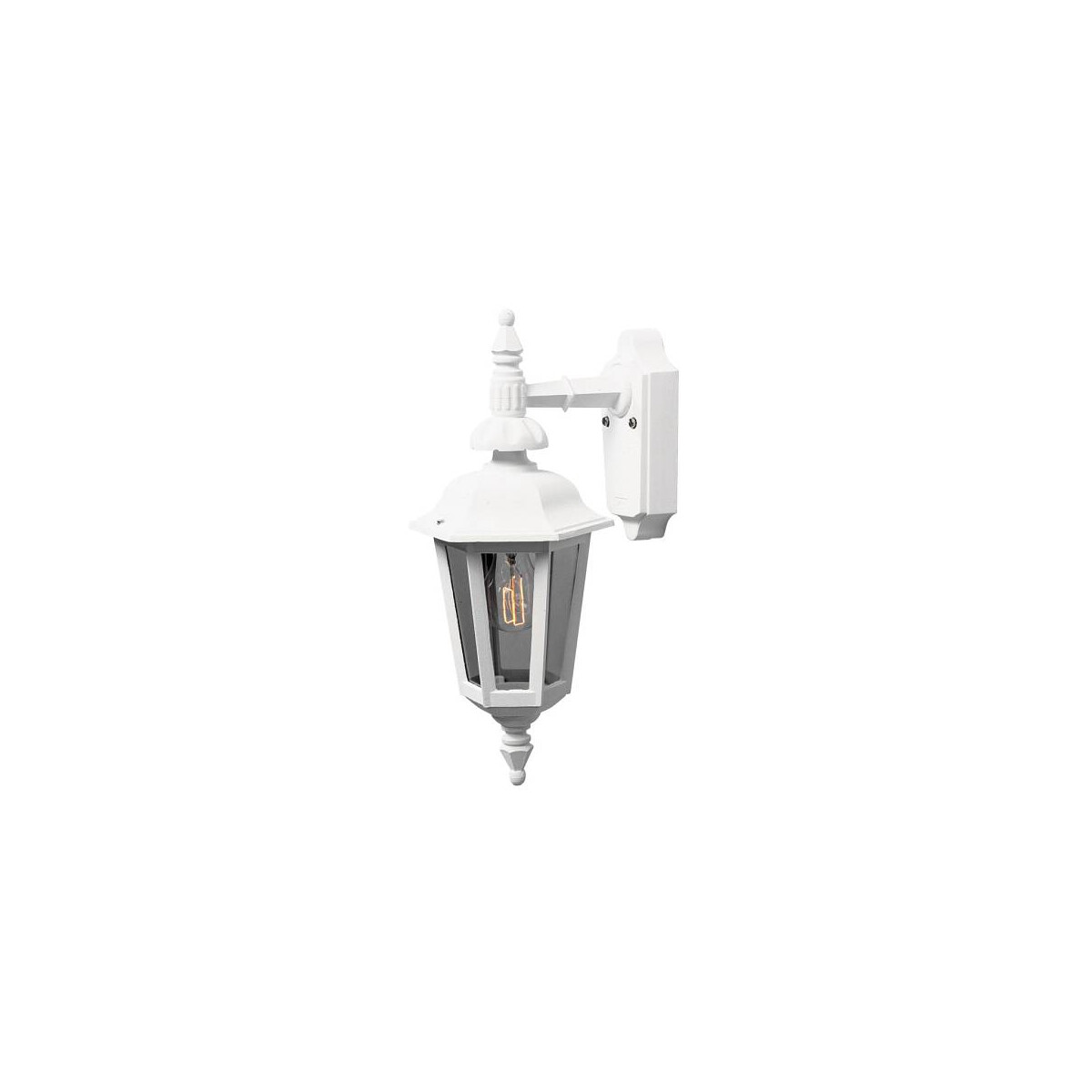 7318305192508 - Konstsmide Lighting - Konstsmide Pallas Outdoor Classic Lantern Down Wandleuchte - Mattweiß IP23