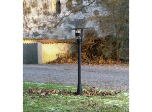 7318305237506 - Konstsmide Lighting - Konstsmide Freja Outdoor Classic Mattschwarze Mastleuchte IP23