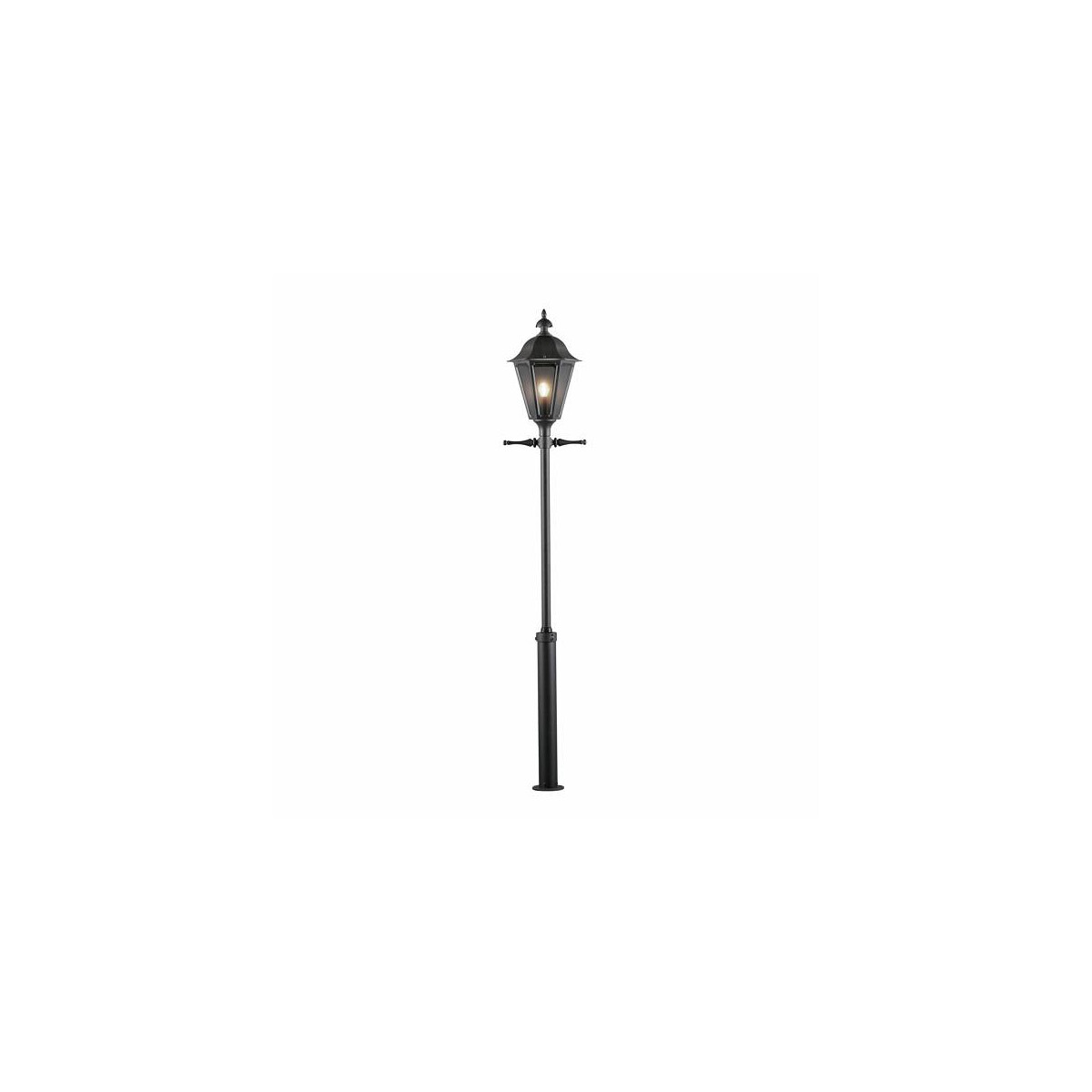 7318305507500 - Konstsmide Lighting - Konstsmide Pallas Outdoor Classic Black Stier-Laternenpfahl IP23