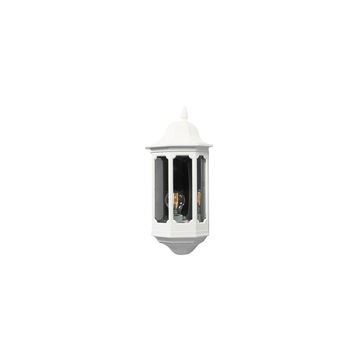 7318305662506 - Konstsmide Lighting - Konstsmide Pallas Outdoor Classic Lantern Unterputz-Wandleuchte - Mattweiß IP23