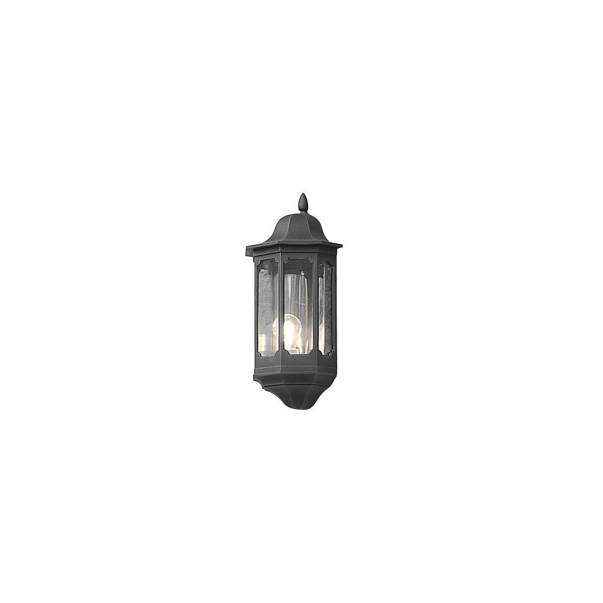 7318305667501 - Konstsmide Lighting - Konstsmide Pallas Outdoor Classic Lantern Wandleuchte Mattschwarz IP23