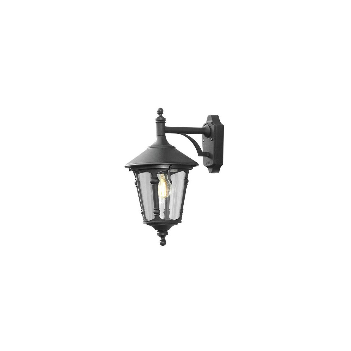 7318305687509 - Konstsmide Lighting - Konstsmide Virgo Outdoor Classic Lantern Mattschwarze Wandleuchte IP23