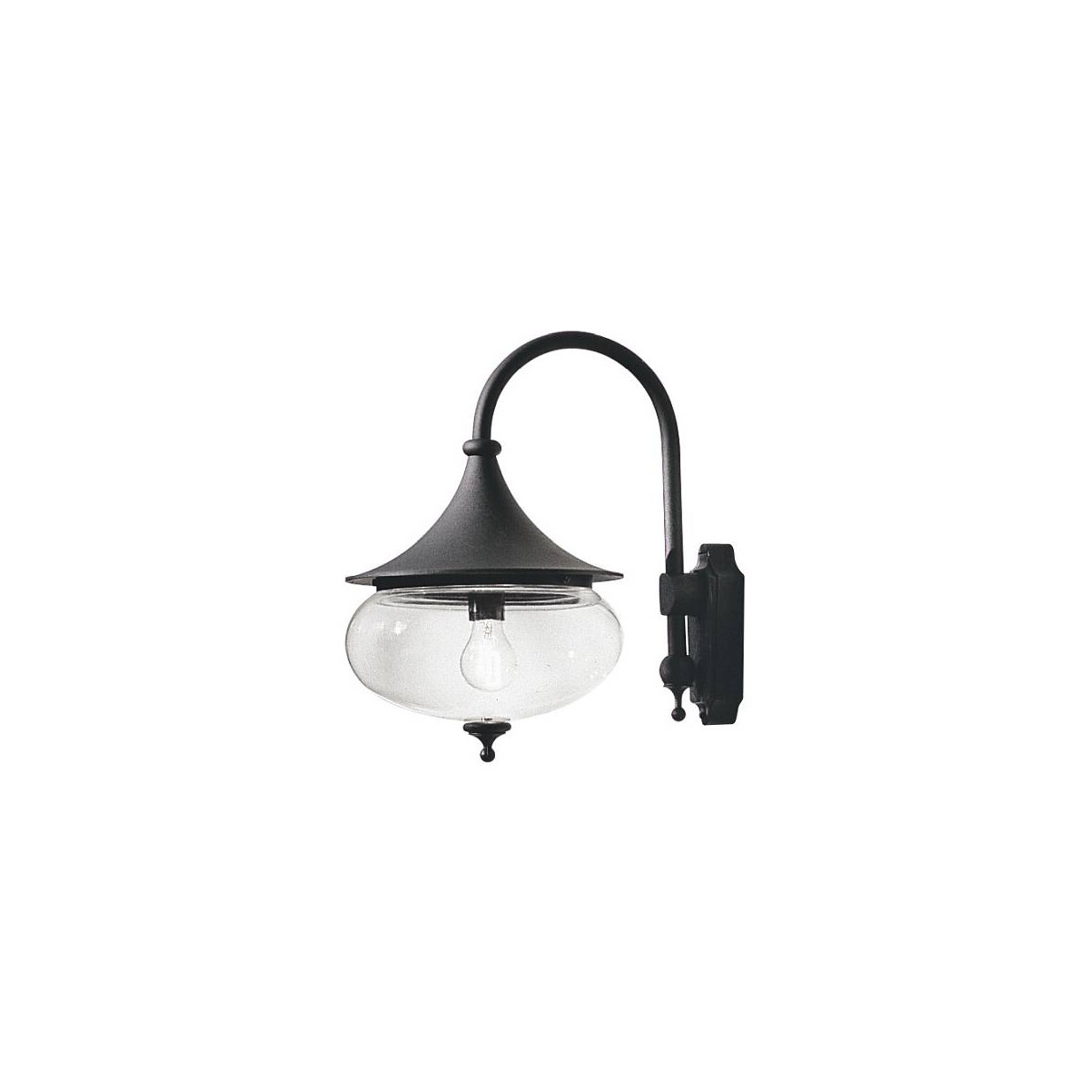 7318306197502 - Konstsmide Lighting - Konstsmide Libra Outdoor Classic Dome Down Wall - Mattschwarz IP23