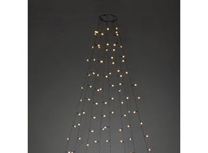 7318306329804 - E (A bis G) LED-Baummantel KONSTSMIDE Weihnachtsdeko aussen Christbaumschmuck Lichterketten Gr Dioden 560 St Kabellänge 10 m x Gesamtlänge 156 m schwarz Ring Ø 17 mit Globes 8 Stränge à 70 Dioden vormontiert 560 Dioden