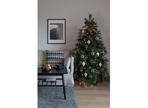 7318306481120 - KONSTSMIDE LED-Baummantel Weihnachtsdeko Christbaumschmuck 200-flammig LED Lichterkette mit Ring Ø 8 5 Stränge à 40 Dioden gefrostet grün