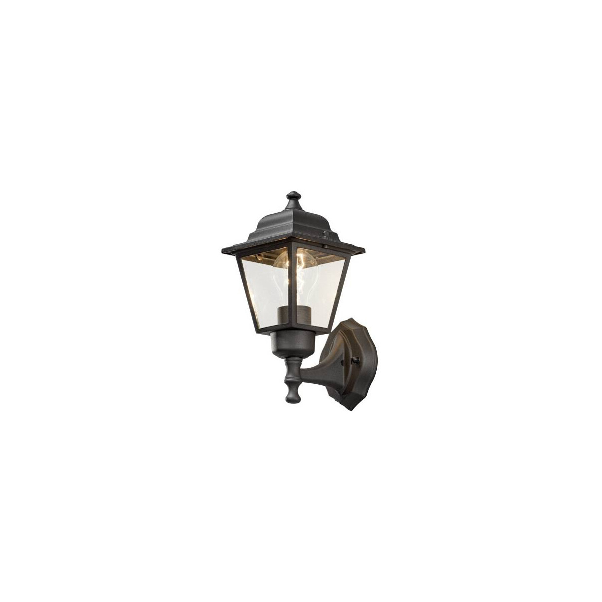 7318307093759 - Konstsmide Lighting - Konstsmide Budget Outdoor Wide Lantern Up Light Mattschwarz IP23