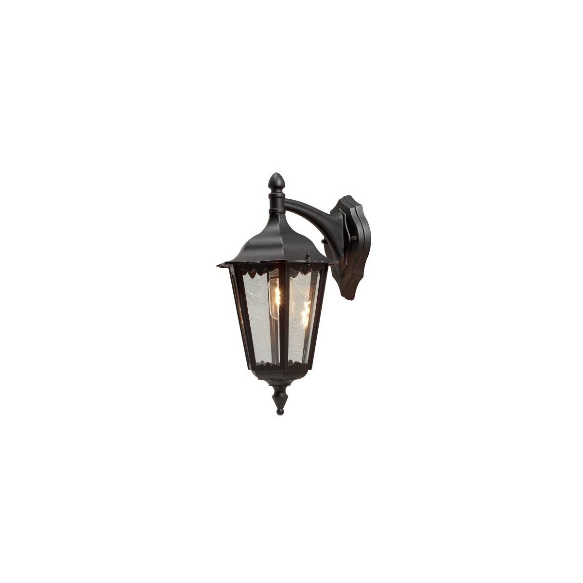 7318307212754 - Konstsmide Lighting - Konstsmide Firenze Outdoor Classic Large Lantern Down Light Mattschwarz IP43