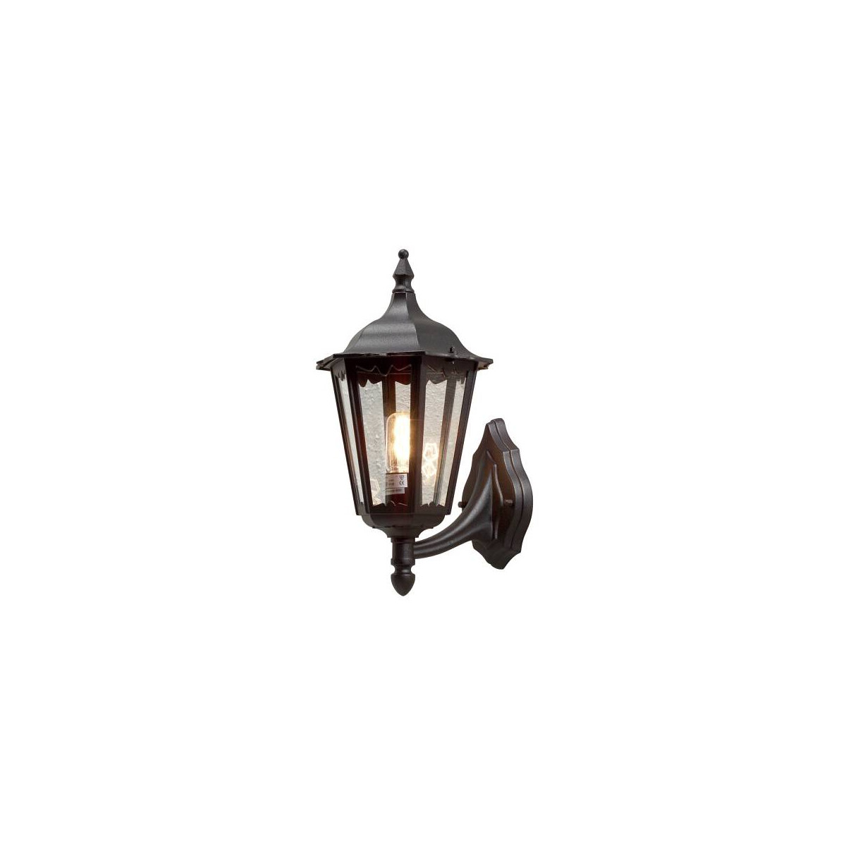 7318307213751 - Konstsmide Lighting - Konstsmide Firenze Outdoor Classic Large Lantern Up Light Mattschwarz IP43