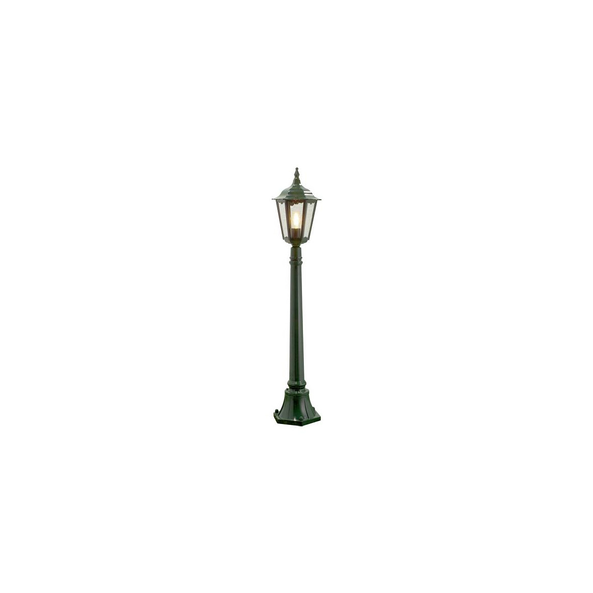 7318307215601 - Konstsmide Lighting - Konstsmide Firenze Outdoor Basic Pathway Poller Post Poller Licht Glänzend Grün IP43