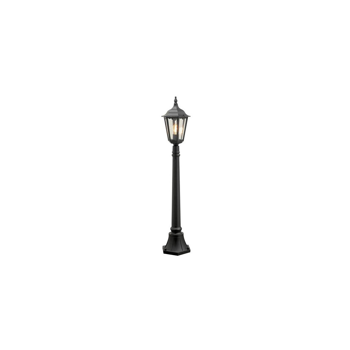 7318307215755 - Konstsmide Lighting - Konstsmide Firenze Outdoor Basic Pathway Poller Mattschwarz IP43