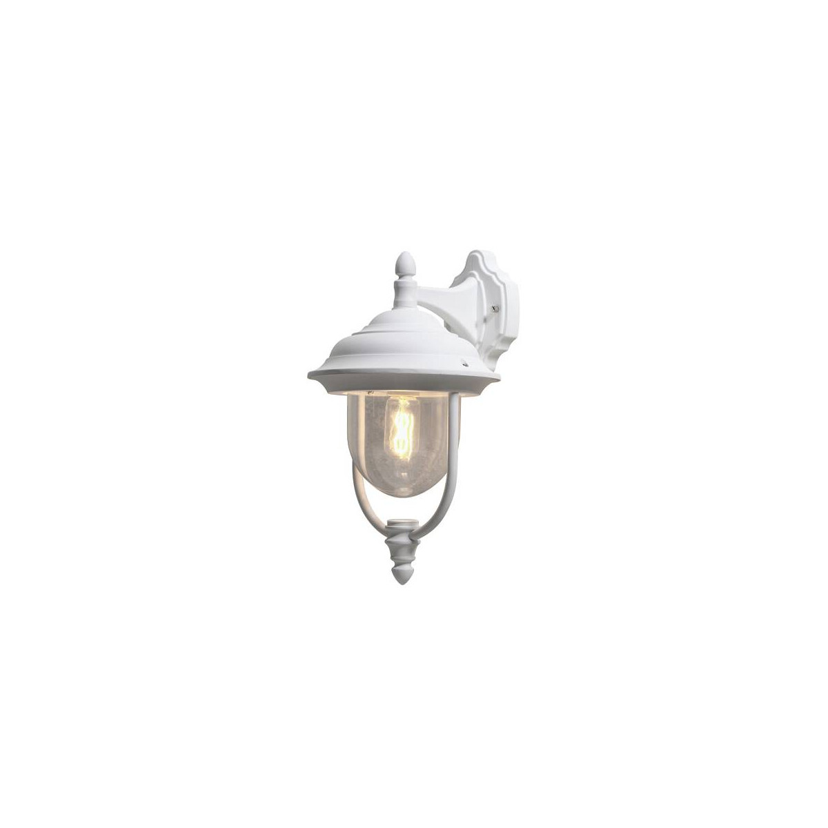 7318307222258 - Konstsmide Lighting - Konstsmide Parma Outdoor Classic Lantern Down Light Mattweiß IP43