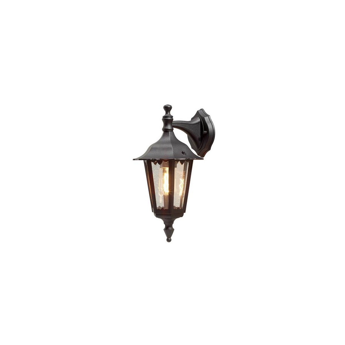 7318307231755 - Konstsmide Lighting - Konstsmide Firenze Outdoor Classic Lantern Down Light Mattschwarz IP43