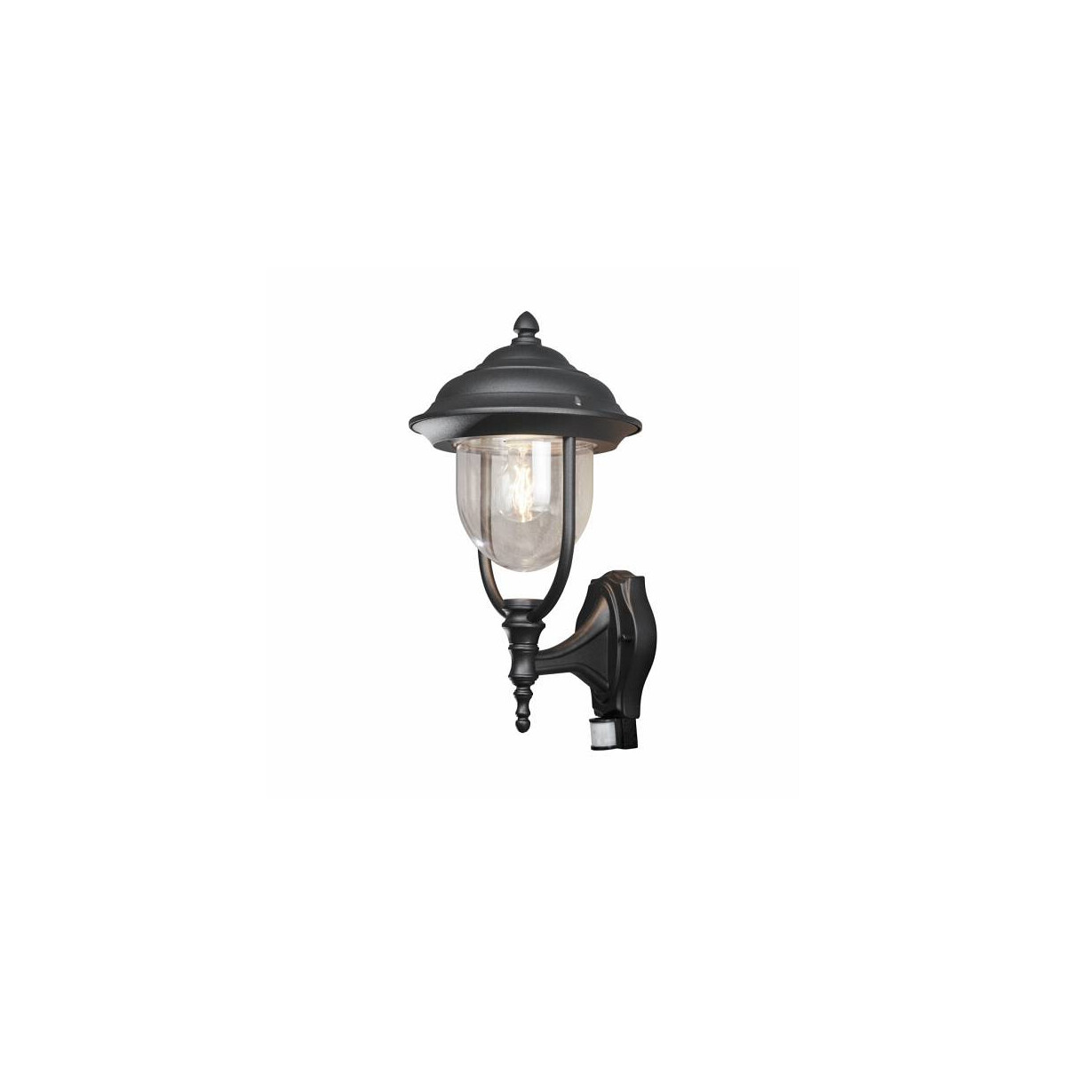 7318307235753 - Konstsmide Lighting - Konstsmide Parma Outdoor Classic Laterne Up Light pir Schwarz IP44