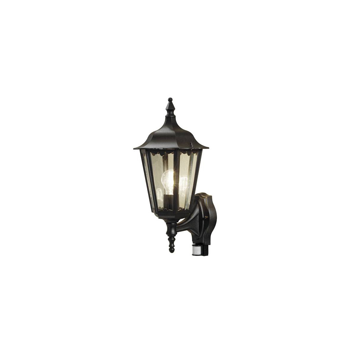 7318307236750 - Konstsmide Lighting - Konstsmide Firenze Outdoor Classic Large Laterne Up Light pir Schwarz IP44