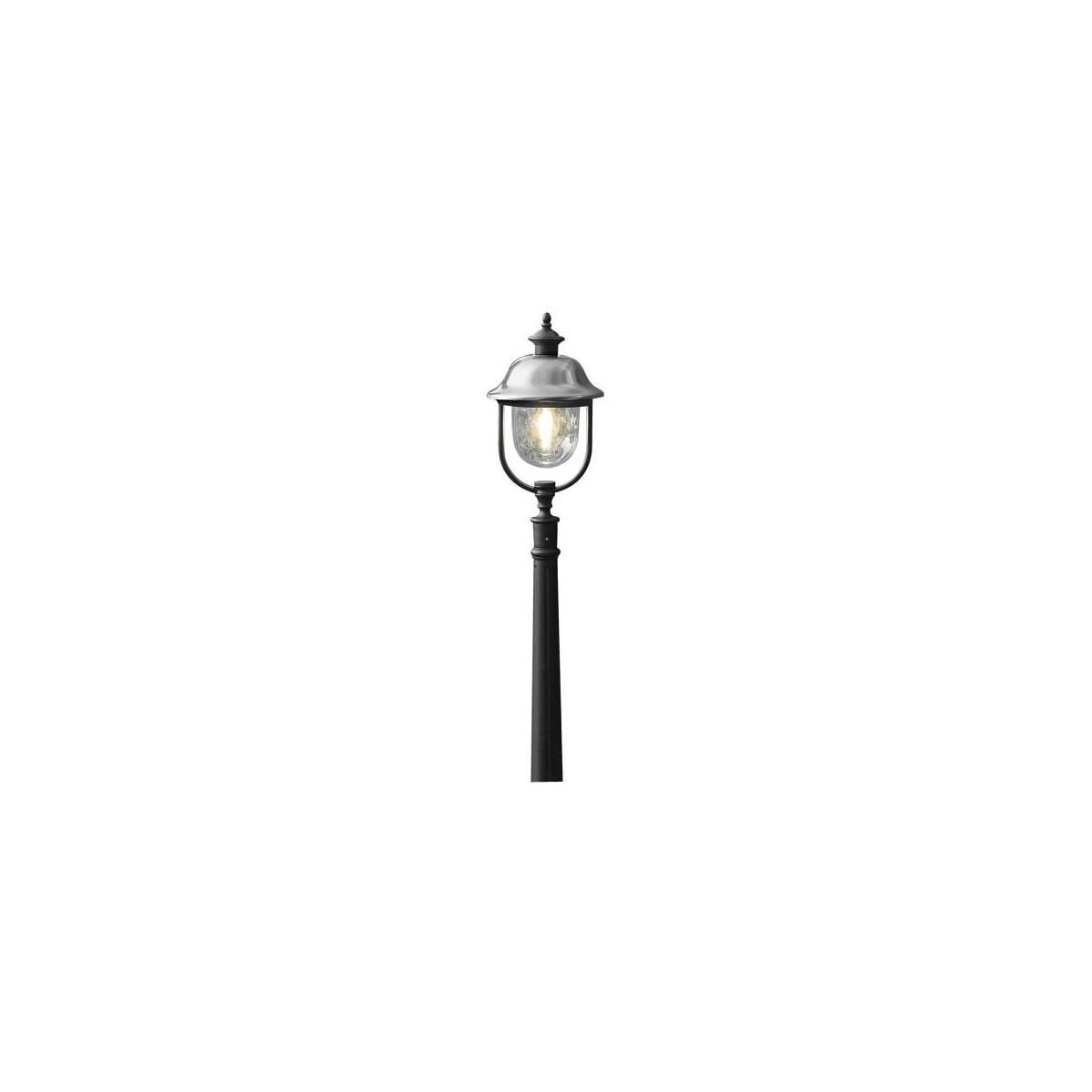 7318307242003 - Konstsmide Lighting - Konstsmide Parma Outdoor Modern Pathway Poller schwarz Edelstahl IP43