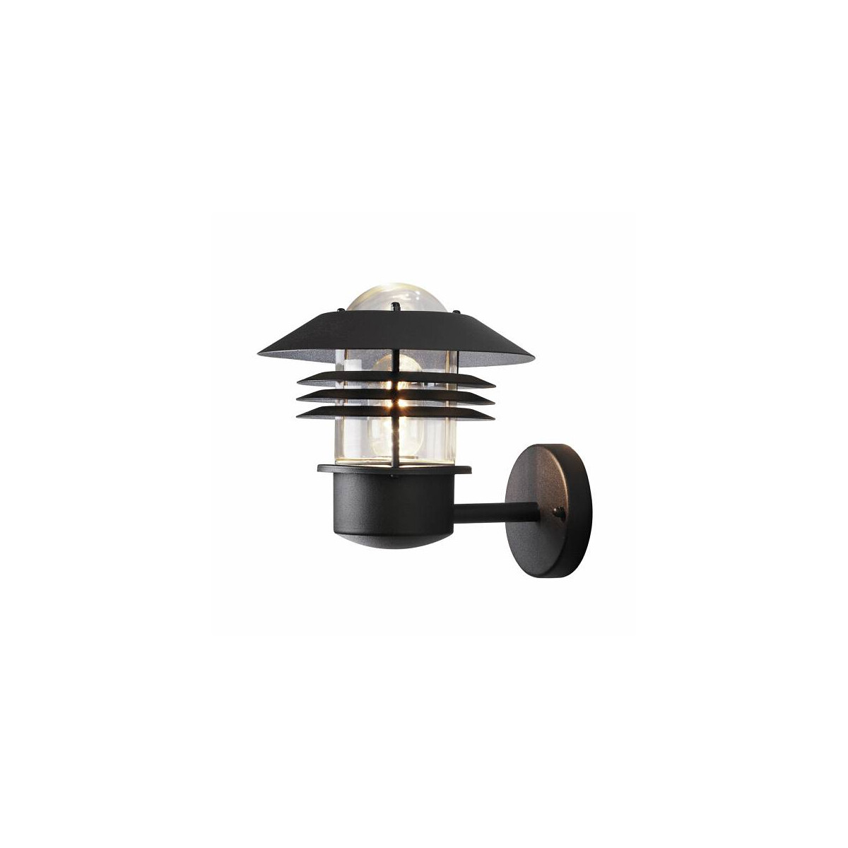 7318307302752 - Konstsmide Lighting - Konstsmide Modena Outdoor Modern Lantern Up Wandleuchte Schwarz IP44