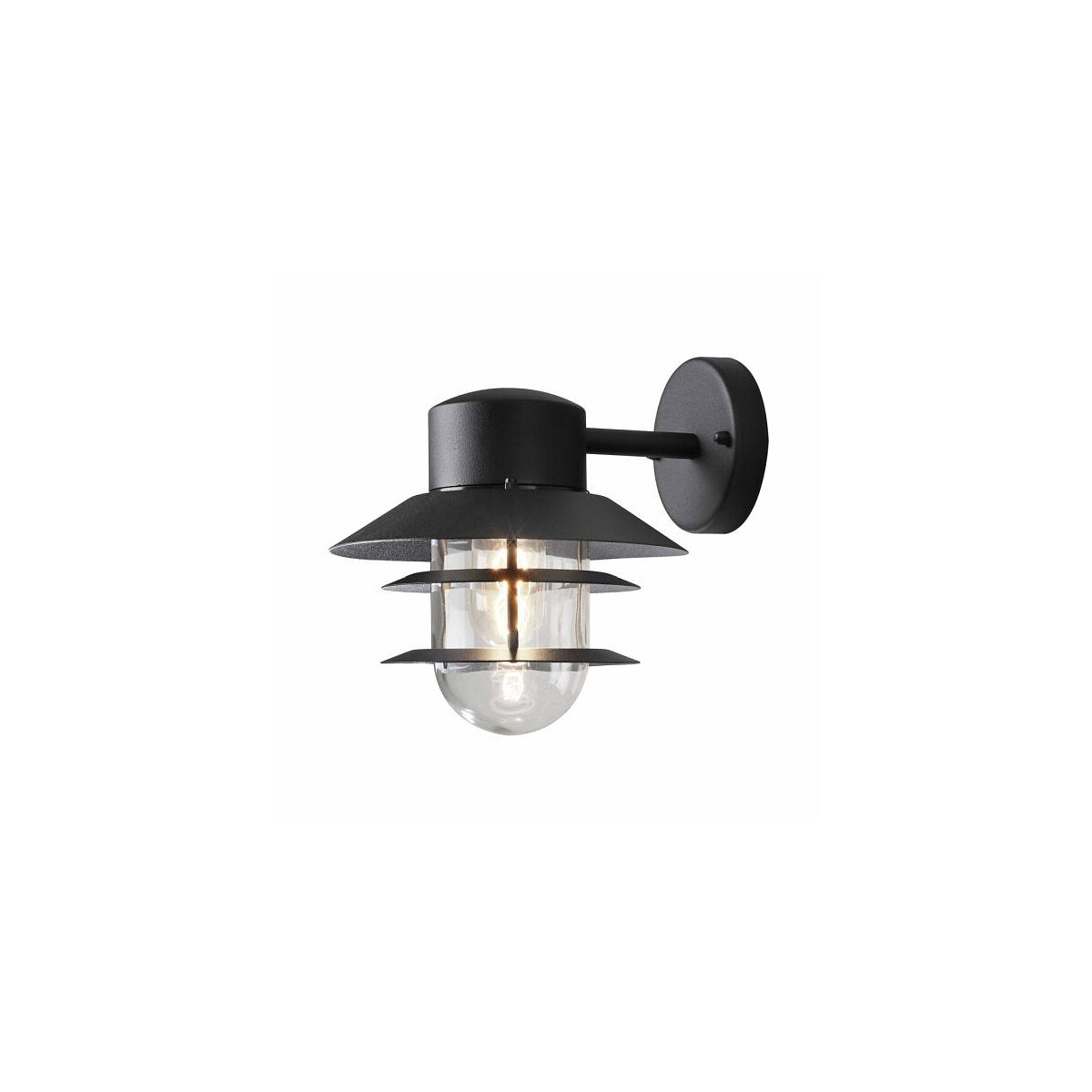 7318307310757 - Konstsmide Lighting - Konstsmide Modena Moderne Dome-Wandleuchte für den Außenbereich schwarz IP-44 IP44