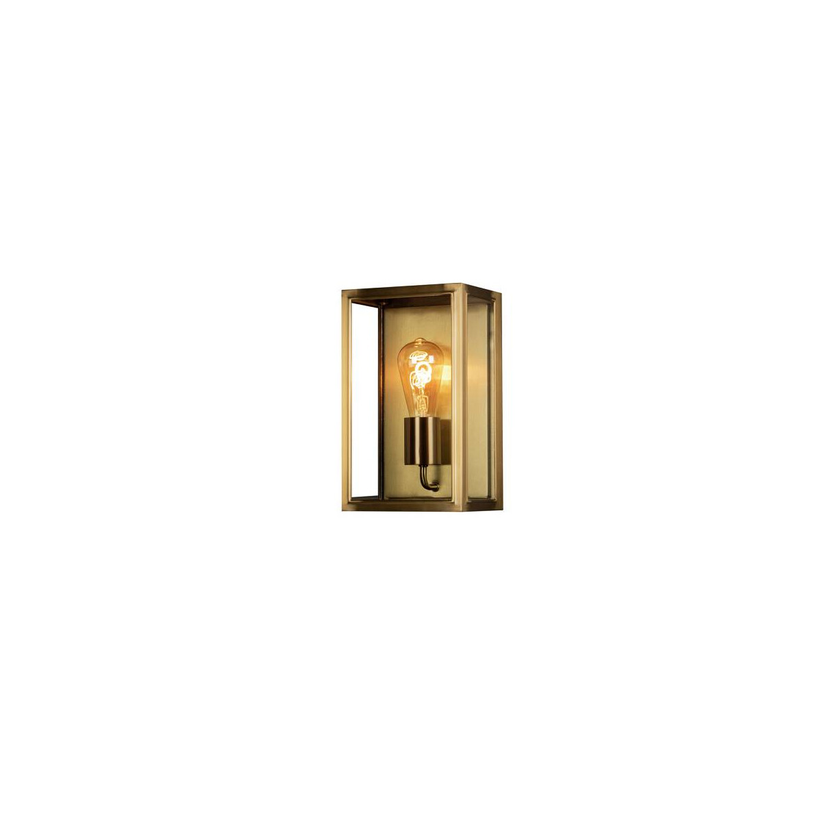 7318307347807 - Konstsmide Lighting - Konstsmide Wandleuchte Carpi in Messing E27 IP44 180mm - yellow