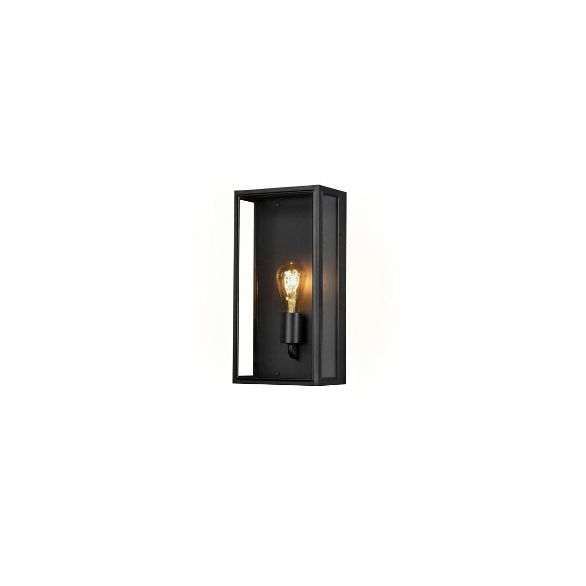 7318307349757 - Konstsmide Lighting - Konstsmide Carpi Outdoor Moderne Laterne Wall Big E27 Schwarz mit Klarglas IP44