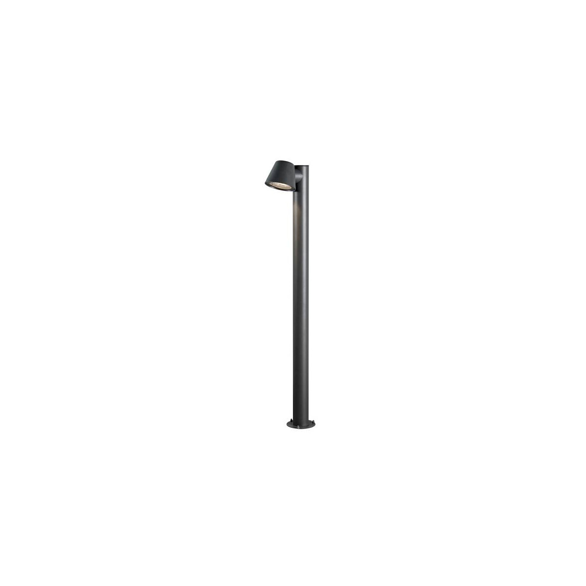 7318307524376 - Konstsmide Lighting - Konstsmide Trieste Outdoor Modern Short Poller Anthrazit IP44