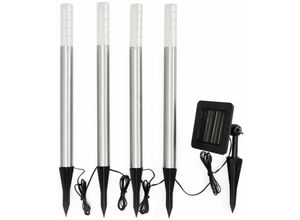 7318307802009 - Treviso Outdoor Spike led Deko Solar 4er Set Edelstahl IP44 - Konstsmide