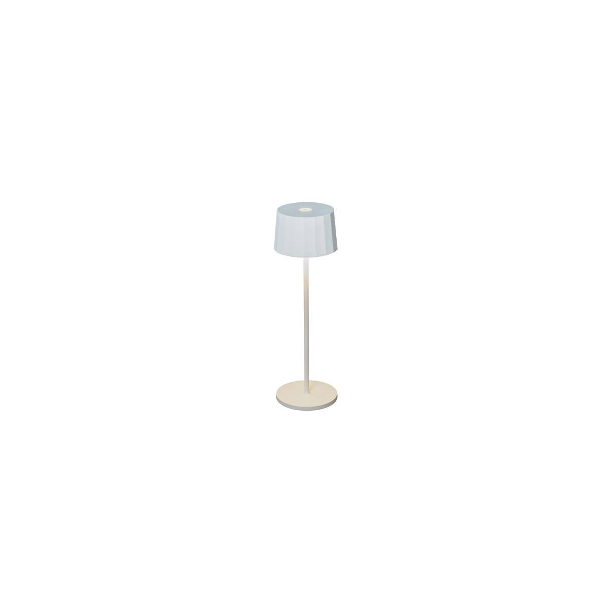 7318307813258 - Konstsmide Lighting - Konstsmide Positano Außeneffekt-Tischlampe usb 2700K 3000K dimmbar rund weiß IP54