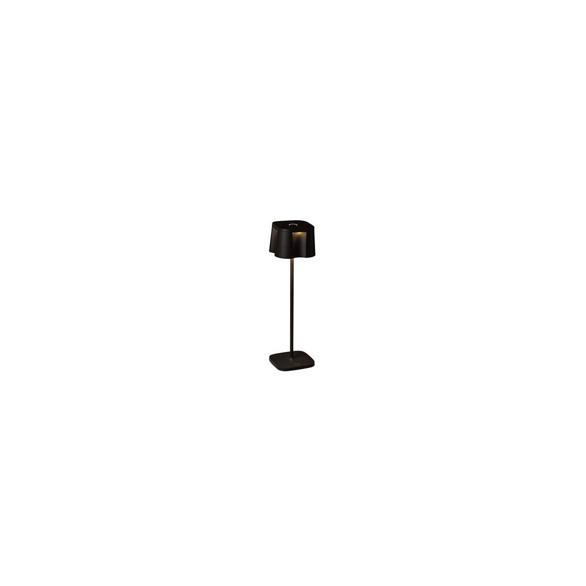 7318307818758 - Konstsmide Nice Schöne Außeneffekt-Tischlampe usb 2700K 3000K dimmbar quadratisch schwarz IP54