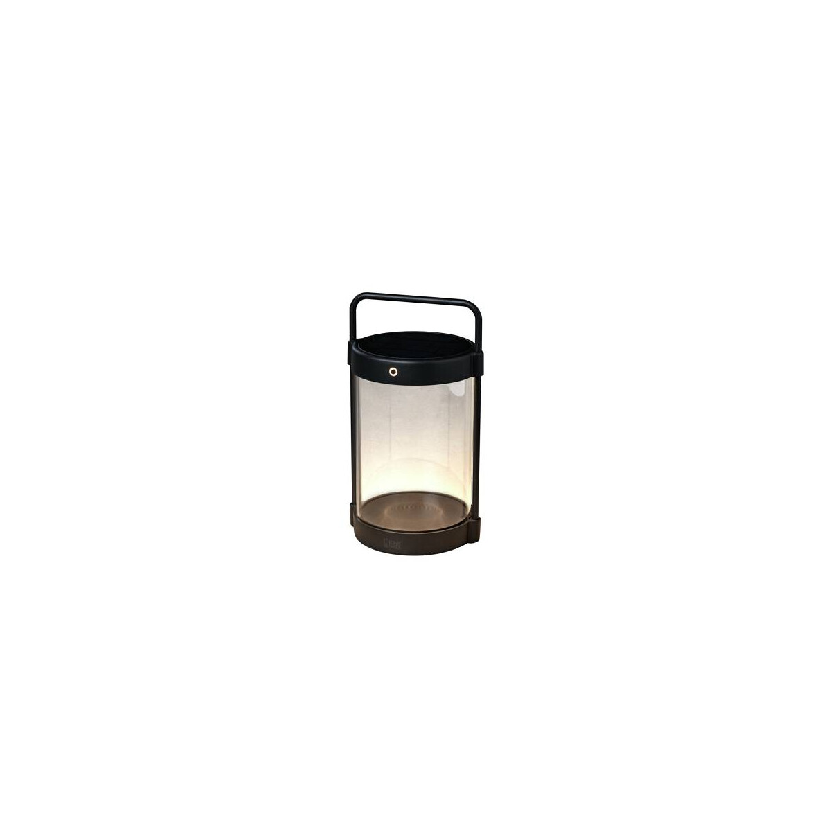 7318307822755 - Konstsmide Lighting - Konstsmide Crotone Crotone Outdoor Effect Tragbare Laterne Solar usb 2700K 3000K Ein Aus Dämmerung Dämmerung Schwarz IP54