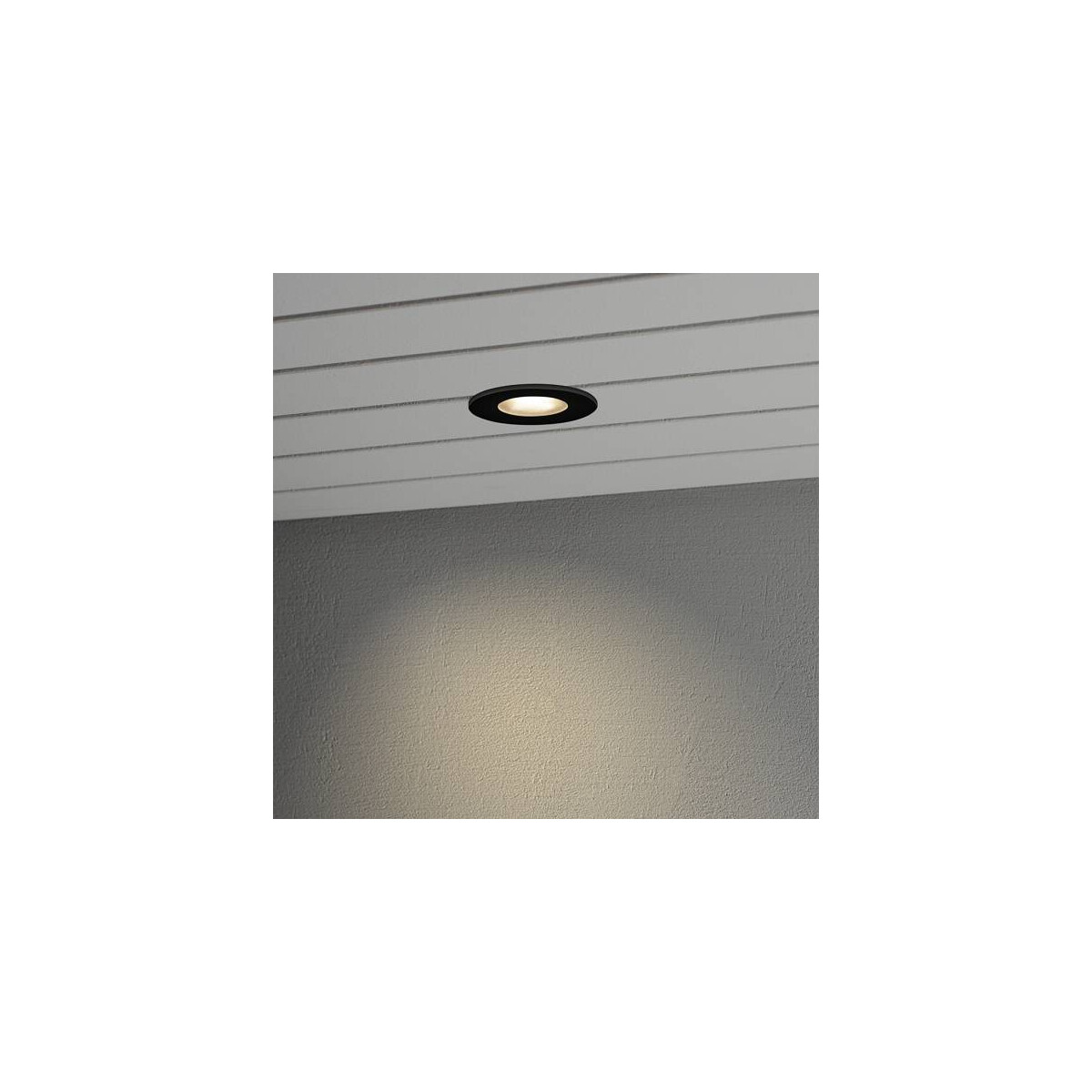 7318307875751 - Konstsmide Lighting - Konstsmide Recessed Outdoor Effect High Power led 6W Schwarz - Glasfront IP44