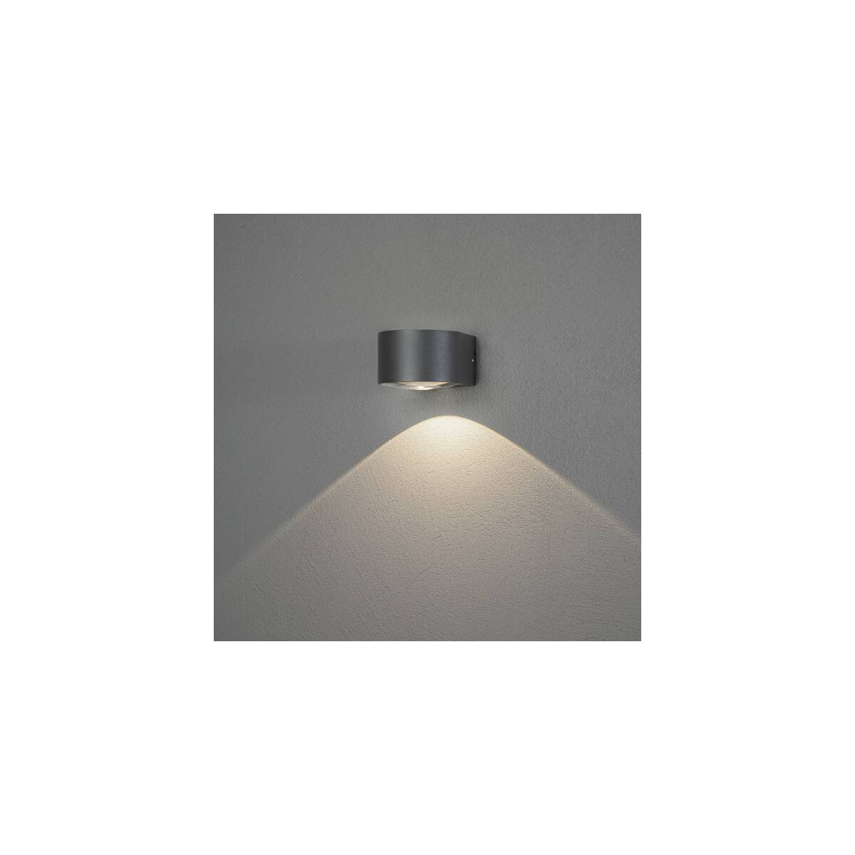 7318307881370 - Konstsmide Lighting - Konstsmide Gela Moderne Wandleuchte für den Außenbereich dunkelgrau 6 w led IP54