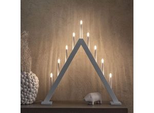 7318309323052 - Led Holzleuchter in Grau-matt 9x 3W 72lm - grey - Konstsmide