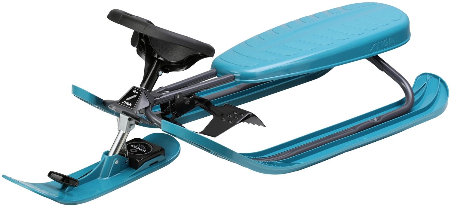 7318682322666 - Lenkschlitten Snowracer Curve Bio (grau aqua)