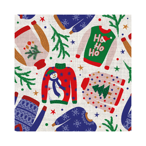 7321012108267 - Weihnachtlicher Zelltuchserviette 33x33cm 7321012108267 Paper+Design 20 Stück