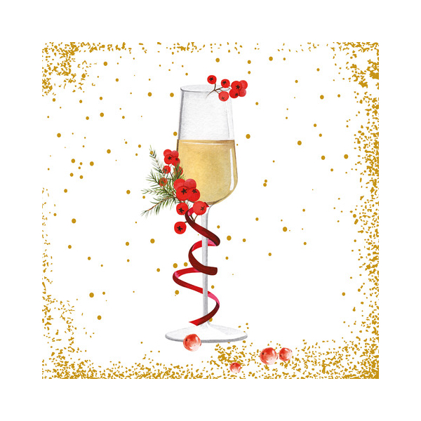 7321012108397 - Weihnachtlicher Zelltuchserviette 33x33cm 7321012108397 Paper+Design 20 Stück